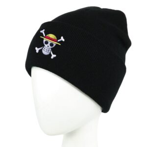 One Piece Beanies Hat Embroidery Knitted Hats Winter Warm Casual Skull Caps Bonnet Cotton Pirates Gorro