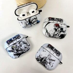 One Piece Anime Earphone Case for Apple Airpods 3 2 1 Headphone Headset Protective Soft Shell