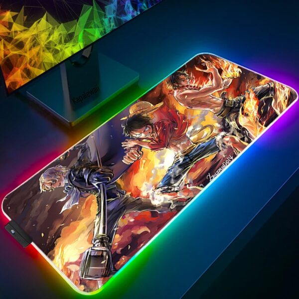 LED Light Mause Pad For Computer Mouse Pad Anime Desk Mat PC Gamer Cabinet For Office