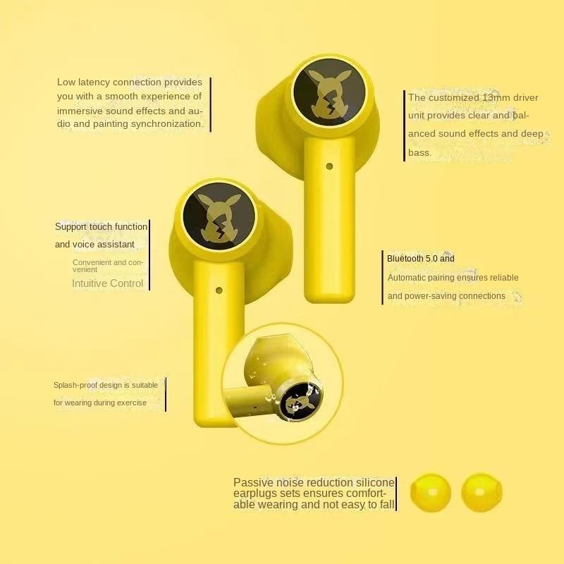 Pikachu Bluetooth 5.0 In Ear Headphones Manga Fun Shop