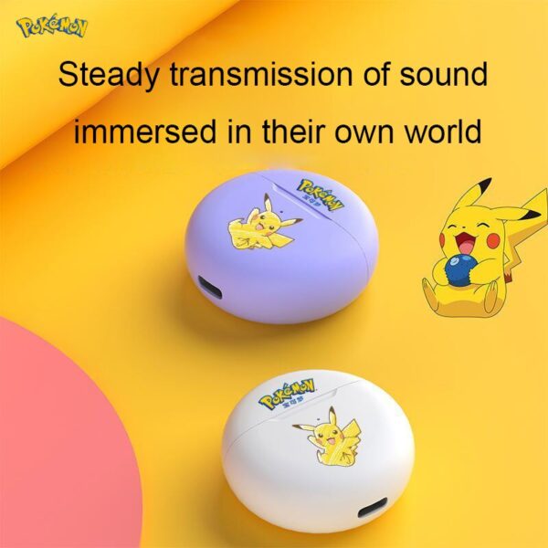 Genuine Pokemon Pikachu Bluetooth Wireless Noise Canceling Headphones Cartoon Sports Psyduck Kawaii Cute Girl Student Gift
