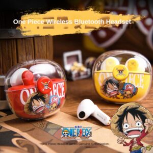 Kawaii One Piece Wireless Headphones Bluetooth Cartoon Anime Smart Touch Control Noise Reduction Earhooks Waterproof Headset