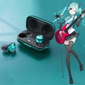Official Anime Miku Cosplay Bluetooth Earphone Wireless Headphone Headset Outdoor Sports Waterproof Stereo Sound Earbuds Props