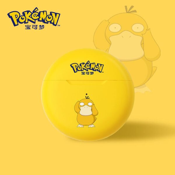 Genuine Pokemon Pikachu Bluetooth Wireless Noise Canceling Headphones Cartoon Sports Psyduck Kawaii Cute Girl Student Gift