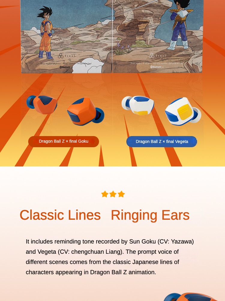 Dragon Ball Z Collaboration with Japanese Audio Brands final and ag!  Three Types of Wireless Headphones Available Now!]