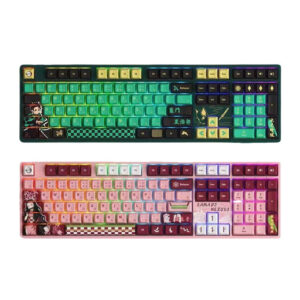 DEMON SLAYE Keyboard Tanjirou/Nezuko Mechanical Keyboard Three-mode wireless RGB backlit gaming office desktop esports Keyboard