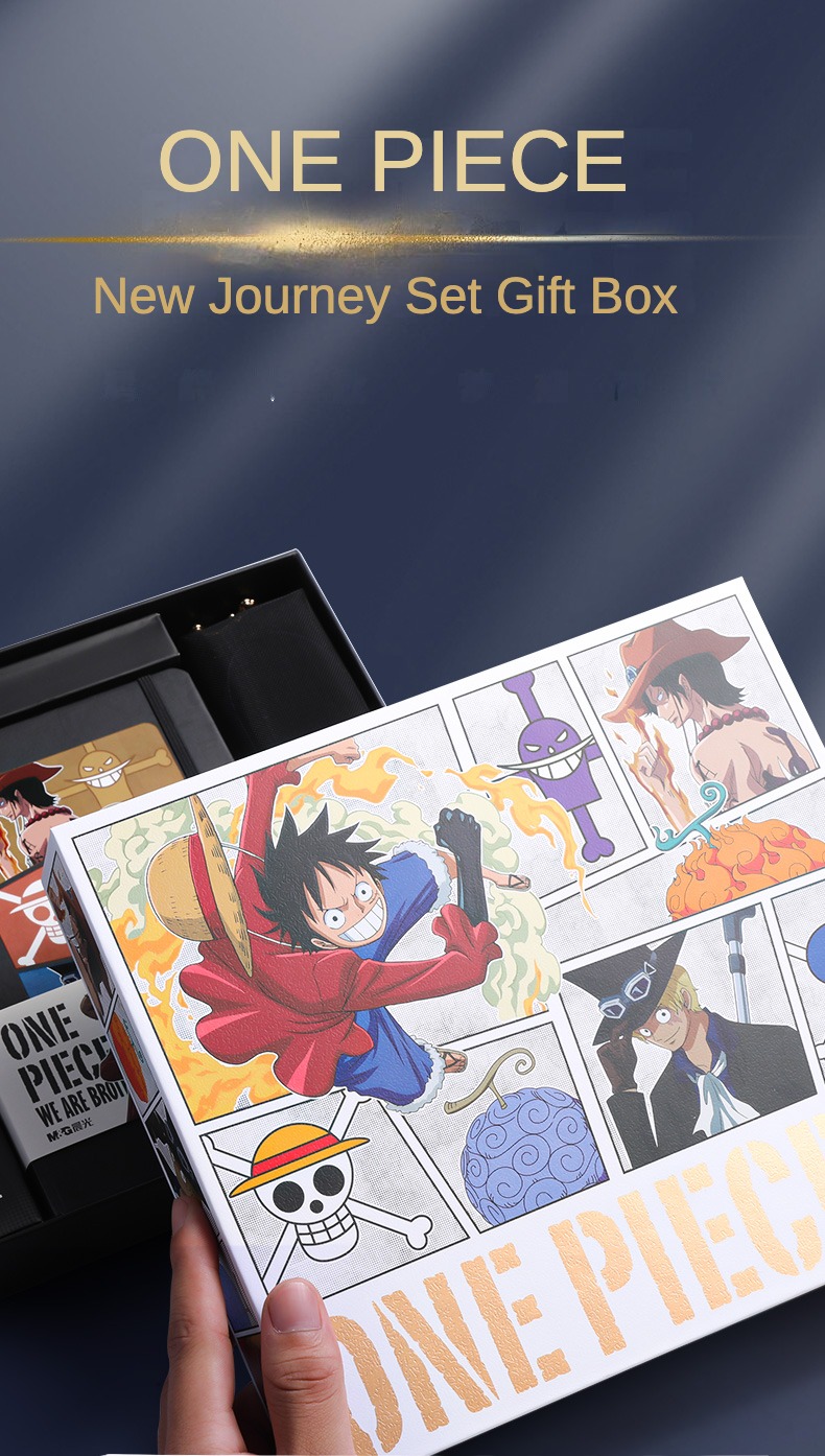 One Piece Stationery High Appearance Level Gift Box ONE PIECE New Journey Gift Box Neutral Pen Book sticker set