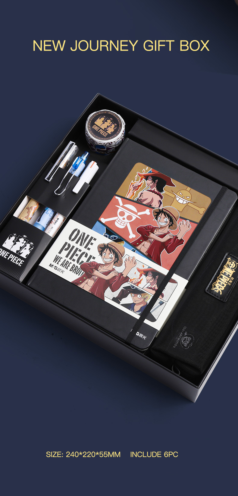 One Piece Stationery Set High Appearance Level Gift Box ONE PIECE New  Journey Gift Box Neutral Pen Book sticker set - Manga Fun Shop