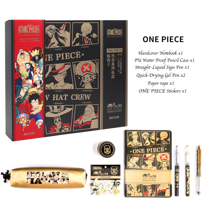 One Piece Personalized Stationery Sets High Appearance Level Gift Box  school gift Neutral Pen Book sticker set - Manga Fun Shop