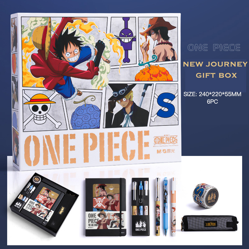 One Piece Stationery Set High Appearance Level Gift Box ONE PIECE New  Journey Gift Box Neutral Pen Book sticker set - Manga Fun Shop