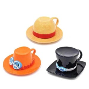 One Piece Mug Luffy/Ace/Sabo Hat Shaped Ceramic Mug Collection: Limited Edition Dolomite Mugs