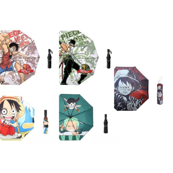 One Piece Umbrella Luffy/Zoro Handsome Collapsible Umbrella: Sturdy Rain and Sunshine Protection