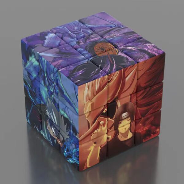 Naruto Rubik’s Cube Sasuke/Kakashi/Itachi Cool Rubik’s Cube Toy: Creative Fun Decoration