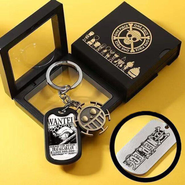 Anime-inspired Luffy, Zoro, Ace, Law Metal One Piece Necklace: Cool and Trendy Accessory
