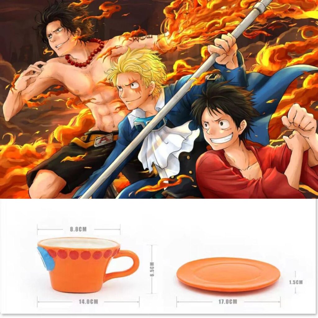 One Piece Mug Luffy/Ace/Sabo Hat Shaped Ceramic Mug Collection: Limited Edition Dolomite Mugs