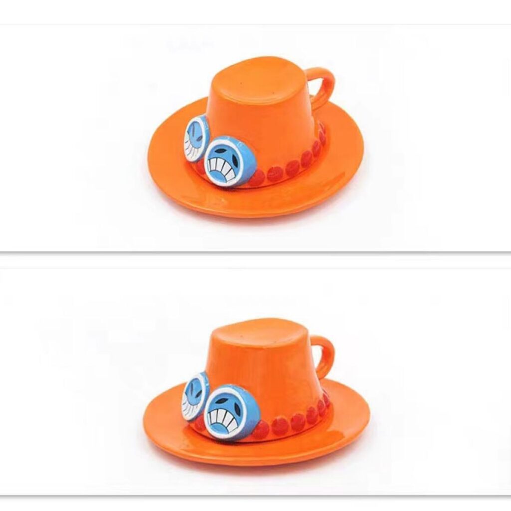 One Piece Mug Luffy/Ace/Sabo Hat Shaped Ceramic Mug Collection: Limited Edition Dolomite Mugs