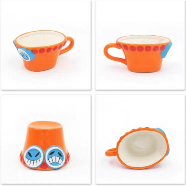 One Piece Mug Luffy/Ace/Sabo Hat Shaped Ceramic Mug Collection: Limited Edition Dolomite Mugs