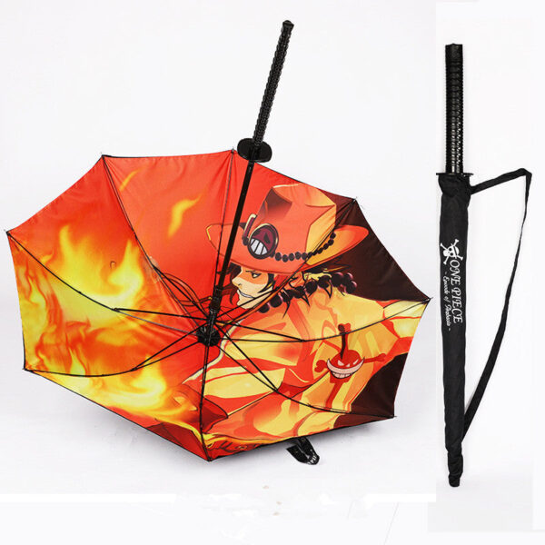 Zoro Katana One Piece Umbrella: 1:1 Scale, Rust-Proof, with Bonus Straps