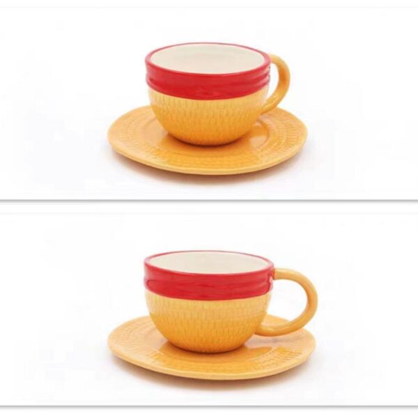 One Piece Mug Luffy/Ace/Sabo Hat Shaped Ceramic Mug Collection: Limited Edition Dolomite Mugs