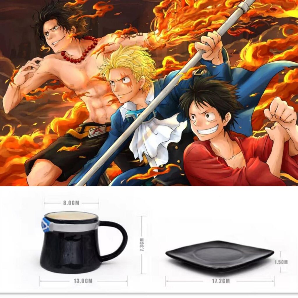 One Piece Mug Luffy/Ace/Sabo Hat Shaped Ceramic Mug Collection