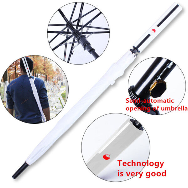 Zoro Katana One Piece Umbrella: 1:1 Scale, Rust-Proof, with Bonus Straps