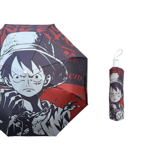 One Piece Umbrella Luffy/Zoro Handsome Collapsible Umbrella: Sturdy Rain and Sunshine Protection