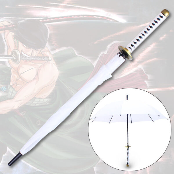 Zoro Katana One Piece Umbrella: 1:1 Scale, Rust-Proof, with Bonus Straps