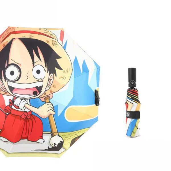 One Piece Umbrella Luffy/Zoro Handsome Collapsible Umbrella: Sturdy Rain and Sunshine Protection