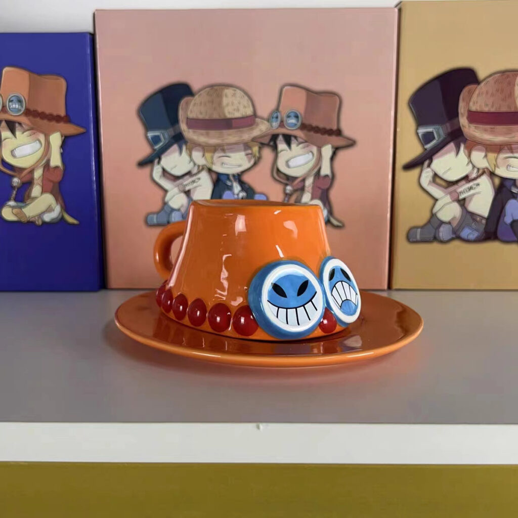 One Piece Mug Luffy/Ace/Sabo Hat Shaped Ceramic Mug Collection: Limited Edition Dolomite Mugs