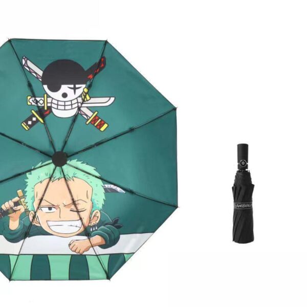 One Piece Umbrella Luffy/Zoro Handsome Collapsible Umbrella: Sturdy Rain and Sunshine Protection