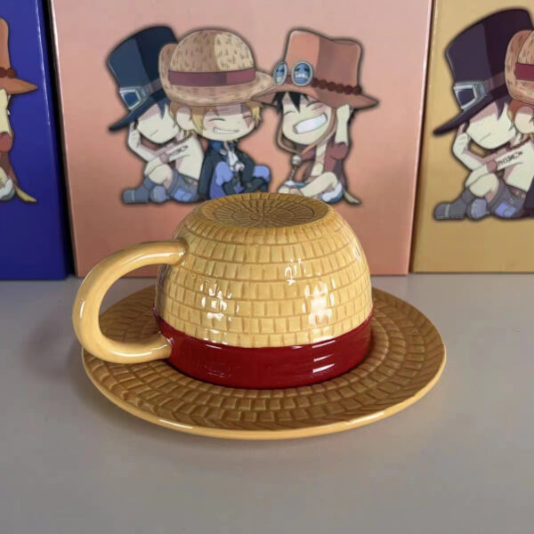 One Piece Mug Luffy/Ace/Sabo Hat Shaped Ceramic Mug Collection: Limited Edition Dolomite Mugs