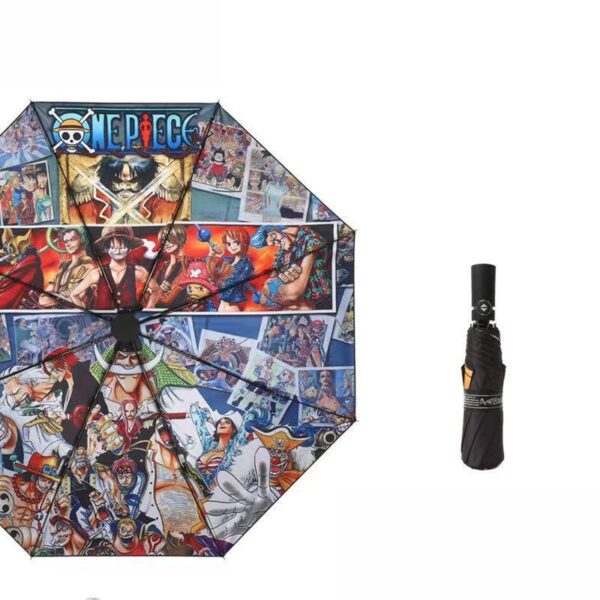 One Piece Umbrella Luffy/Zoro Handsome Collapsible Umbrella: Sturdy Rain and Sunshine Protection