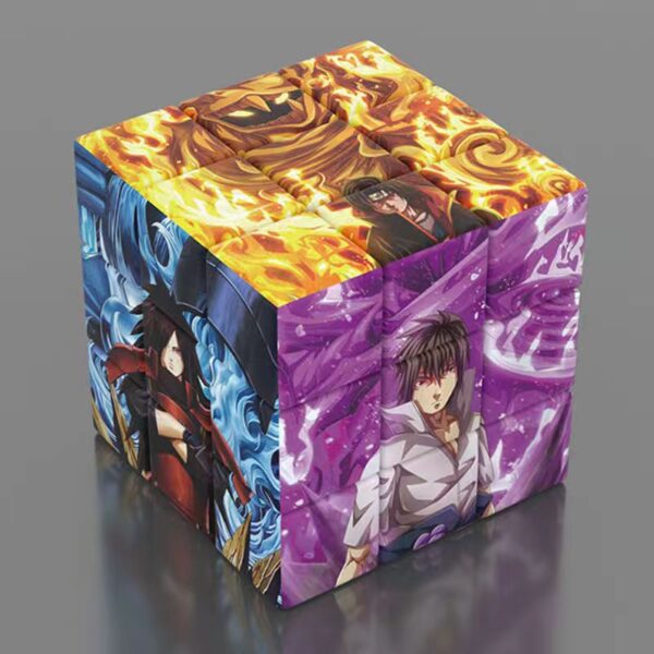 Naruto Rubik’s Cube Sasuke/Kakashi/Itachi Cool Rubik’s Cube Toy: Creative Fun Decoration