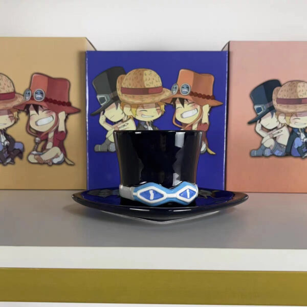 One Piece Mug Luffy/Ace/Sabo Hat Shaped Ceramic Mug Collection: Limited Edition Dolomite Mugs