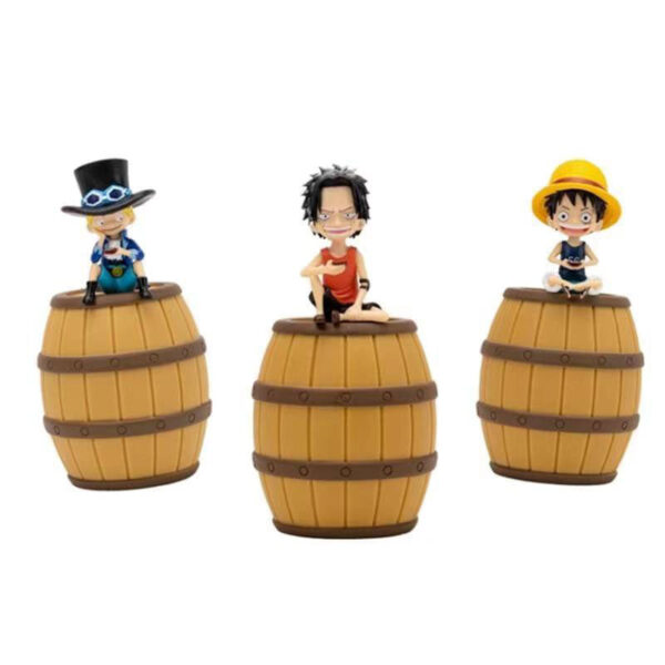 One Piece night light Luffy/Ace/Sabo Night Light: Exquisite Tabletop Decoration for a Lovely Atmosphere