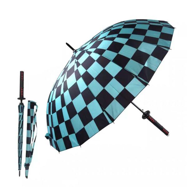 Demon Slayer Sword Umbrella Kamado Tanjirou/Agatsuma Zenitsu Cool Semi-Automatic Katana Knife Umbrella: A Folding Demon Slayer Umbrella as Stylish as Anime Weapons