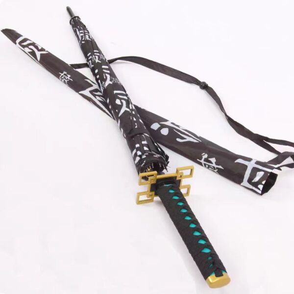 Demon Slayer Sword Umbrella Kamado Tanjirou/Agatsuma Zenitsu Cool Semi-Automatic Katana Knife Umbrella: A Folding Demon Slayer Umbrella as Stylish as Anime Weapons