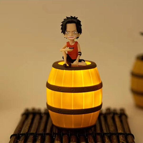 One Piece night light Luffy/Ace/Sabo Night Light: Exquisite Tabletop Decoration for a Lovely Atmosphere