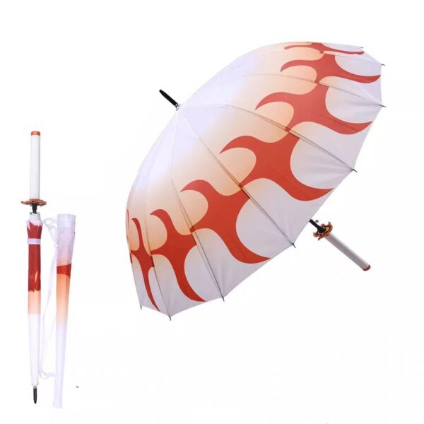 Demon Slayer Sword Umbrella Kamado Tanjirou/Agatsuma Zenitsu Cool Semi-Automatic Katana Knife Umbrella: A Folding Demon Slayer Umbrella as Stylish as Anime Weapons