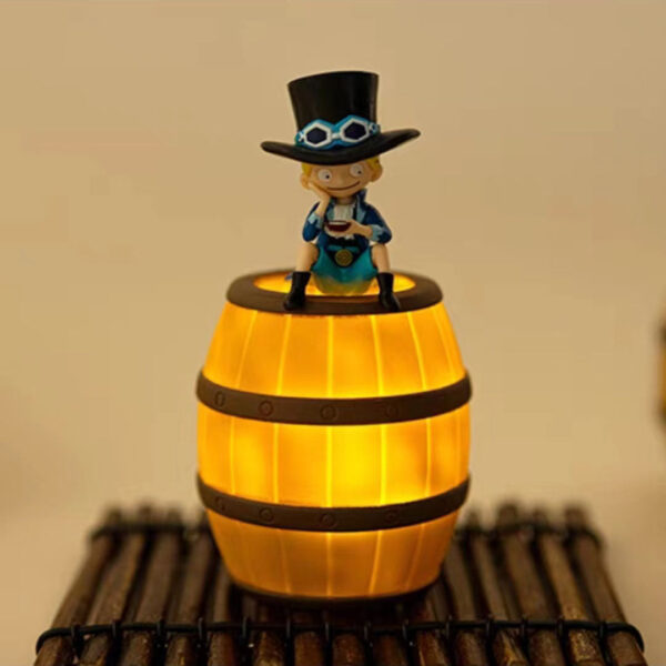 One Piece night light Luffy/Ace/Sabo Night Light: Exquisite Tabletop Decoration for a Lovely Atmosphere