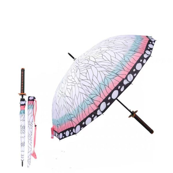 Demon Slayer Sword Umbrella Kamado Tanjirou/Agatsuma Zenitsu Cool Semi-Automatic Katana Knife Umbrella: A Folding Demon Slayer Umbrella as Stylish as Anime Weapons