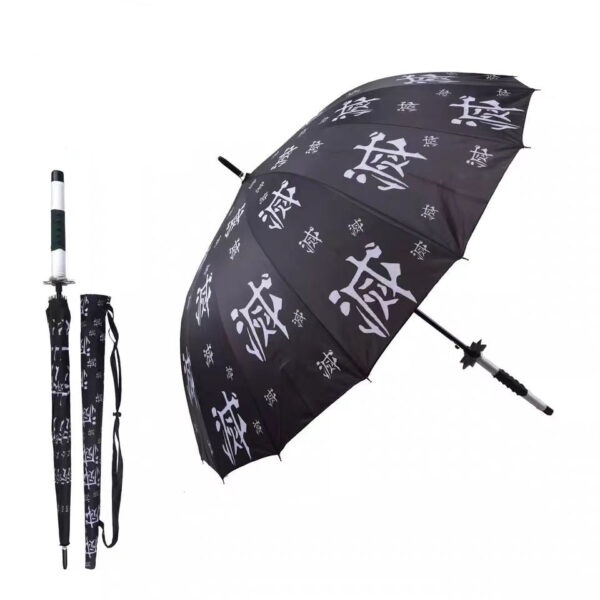 Demon Slayer Sword Umbrella Kamado Tanjirou/Agatsuma Zenitsu Cool Semi-Automatic Katana Knife Umbrella: A Folding Demon Slayer Umbrella as Stylish as Anime Weapons