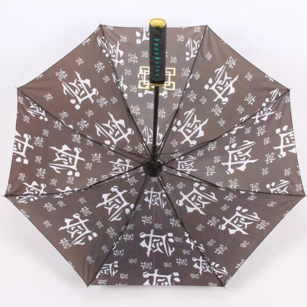 Demon Slayer Sword Umbrella Kamado Tanjirou/Agatsuma Zenitsu Cool Semi-Automatic Katana Knife Umbrella: A Folding Demon Slayer Umbrella as Stylish as Anime Weapons