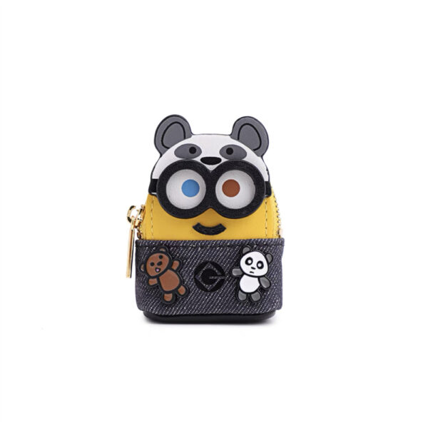 FION x Minion Mini Bag Pouch Small Nano Bag for Airpods Cute Earphone Case Tiny Coin Purse with Removable Crossbody Strap