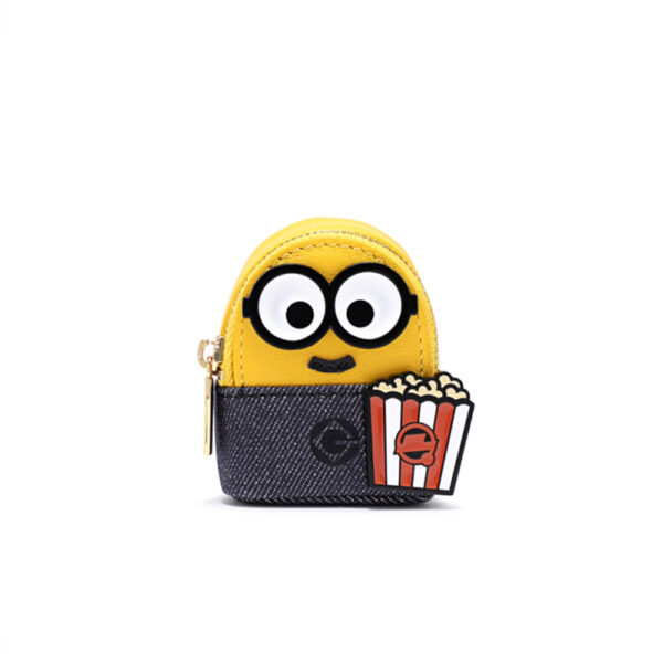 FION x Minion Mini Bag Pouch Small Nano Bag for Airpods Cute Earphone Case Tiny Coin Purse with Removable Crossbody Strap