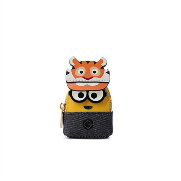 FION x Minion Mini Bag Pouch Small Nano Bag for Airpods Cute Earphone Case Tiny Coin Purse with Removable Crossbody Strap