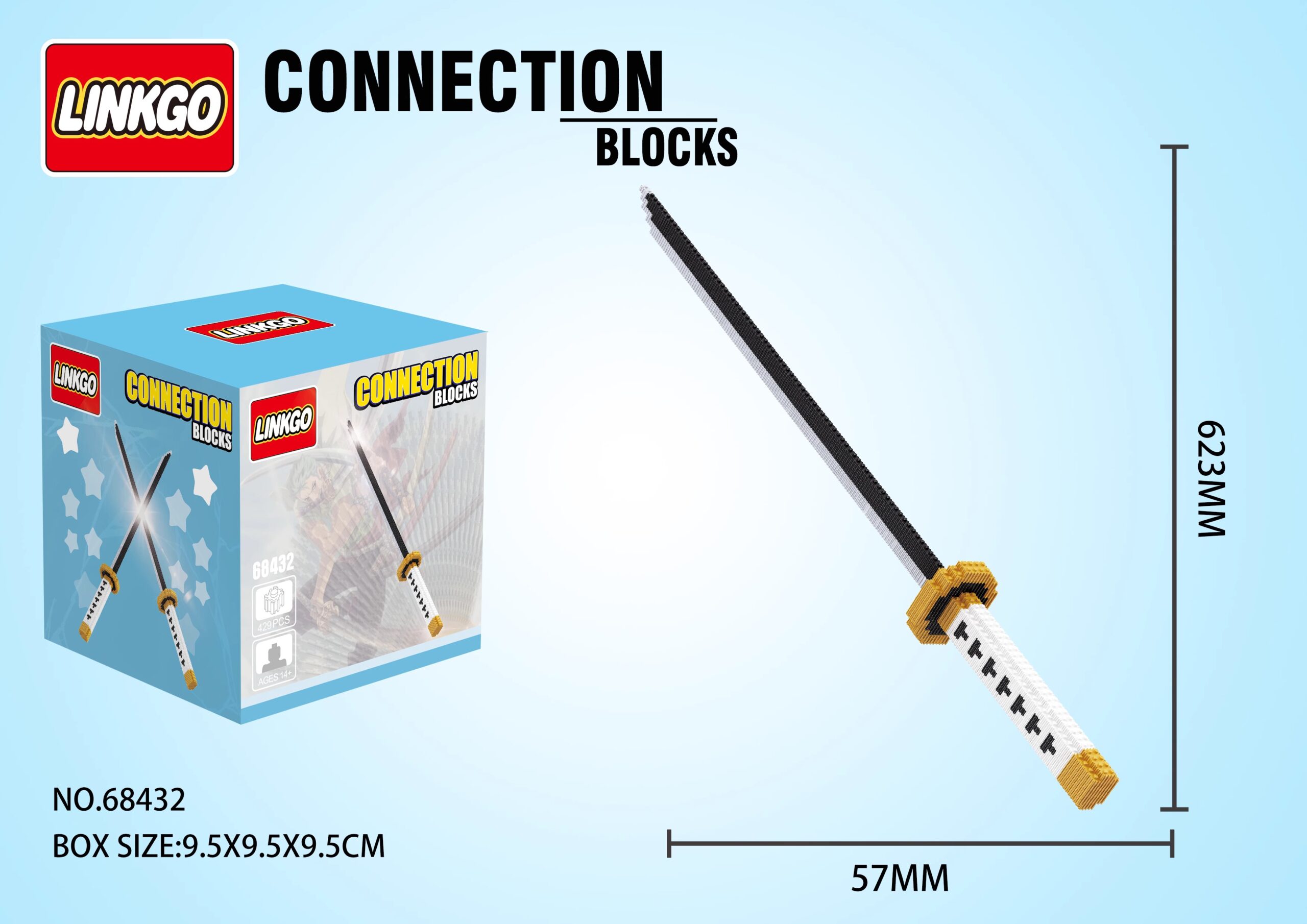 One Piece Zoro Yamato Sword Building Block Assembled Scabbard, Shusui, Sandai kitetsu, Wadou Ichimonji