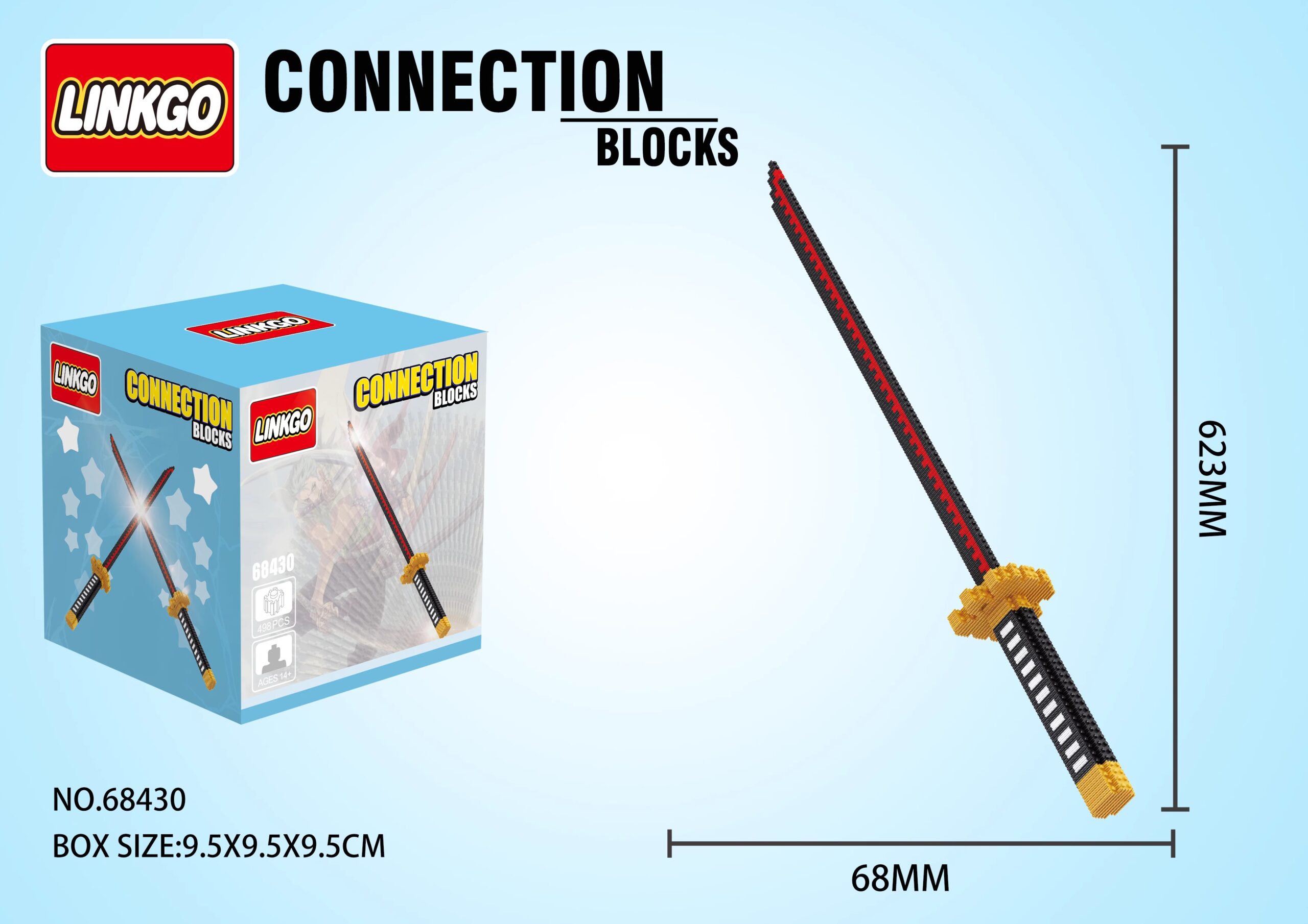One Piece Zoro Yamato Sword Building Block Assembled Scabbard, Shusui, Sandai kitetsu, Wadou Ichimonji