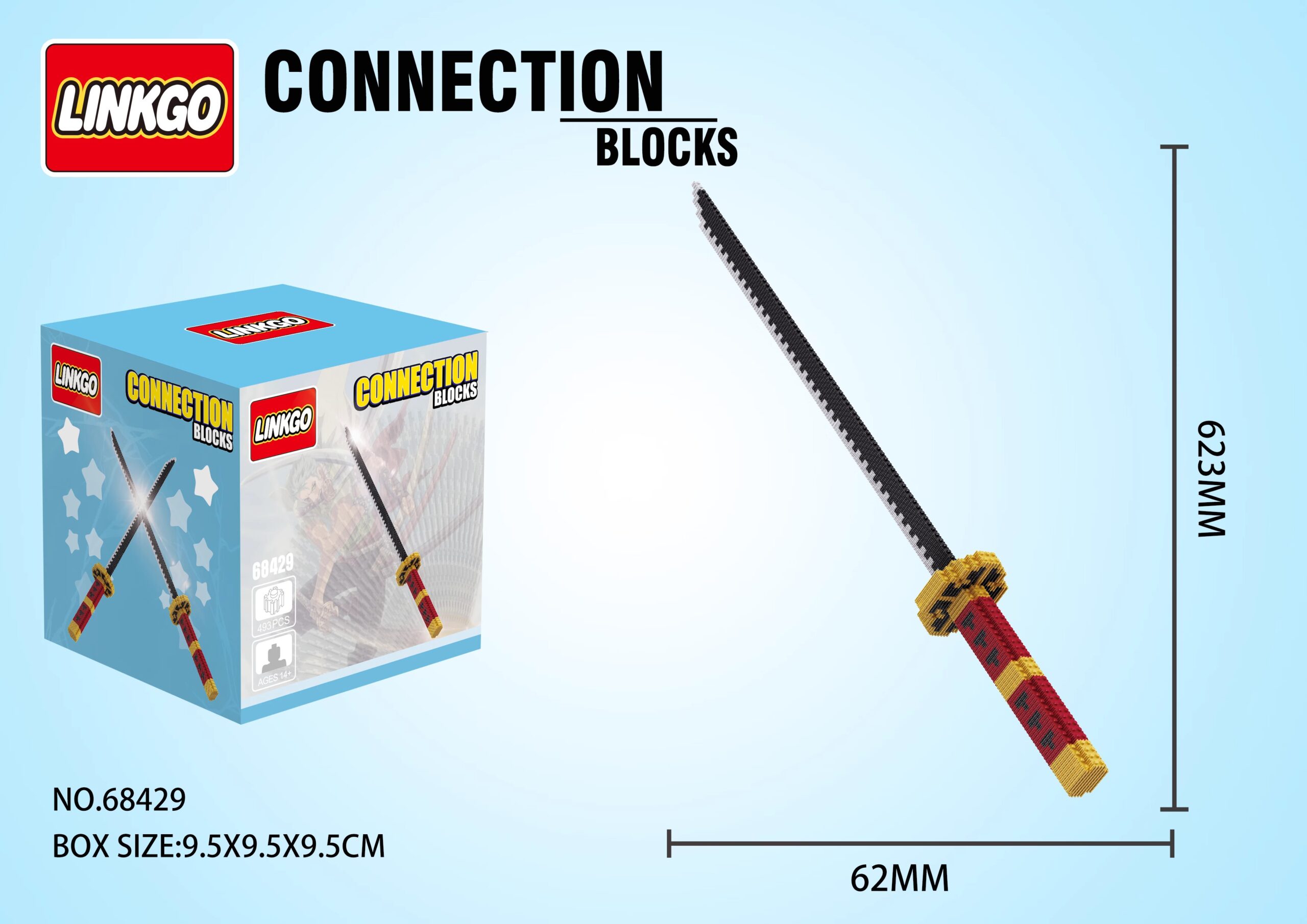 One Piece Zoro Yamato Sword Building Block Assembled Scabbard, Shusui, Sandai kitetsu, Wadou Ichimonji