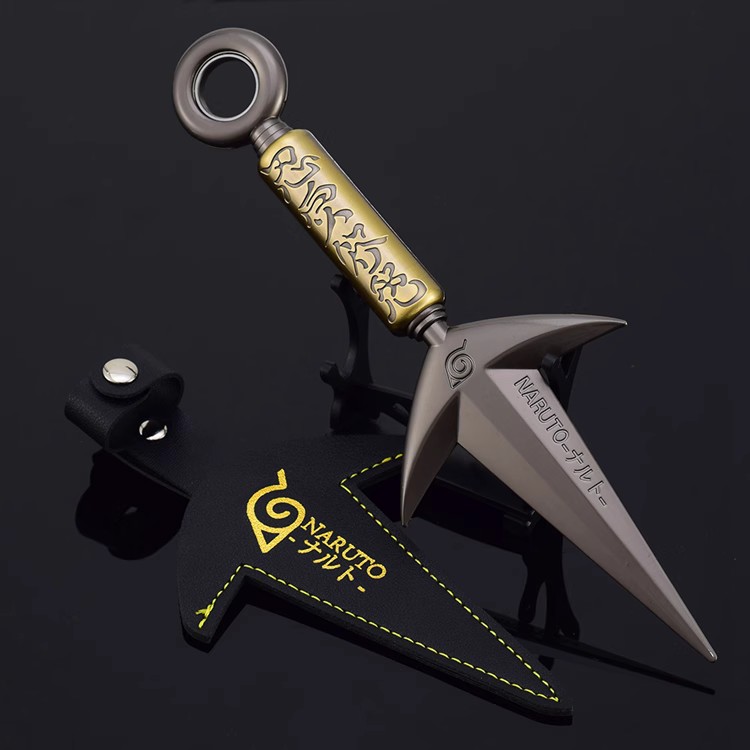 Naruto Anime Merchandise: Fourth Hokage Flying Thunder God Kunai Shuriken Bearing Edition Metal Weapon Model Toy